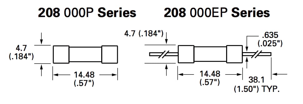 Littelfuse 208 (2AG) Lead-Free 350V Fast-Acting Fuses